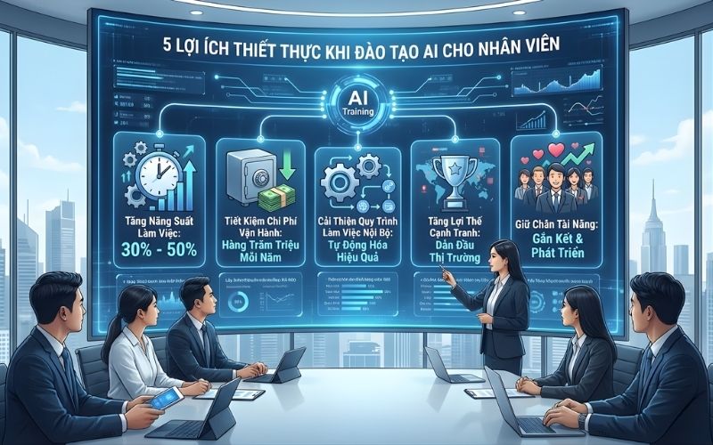 5 lợi ích thiết thực khi đào tạo AI cho nhân viên