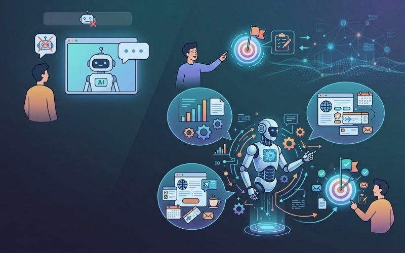 AI Agent có khả năng tự vận hành , ra quyết đingj và thực hiện nhiệm vụ phức tạp