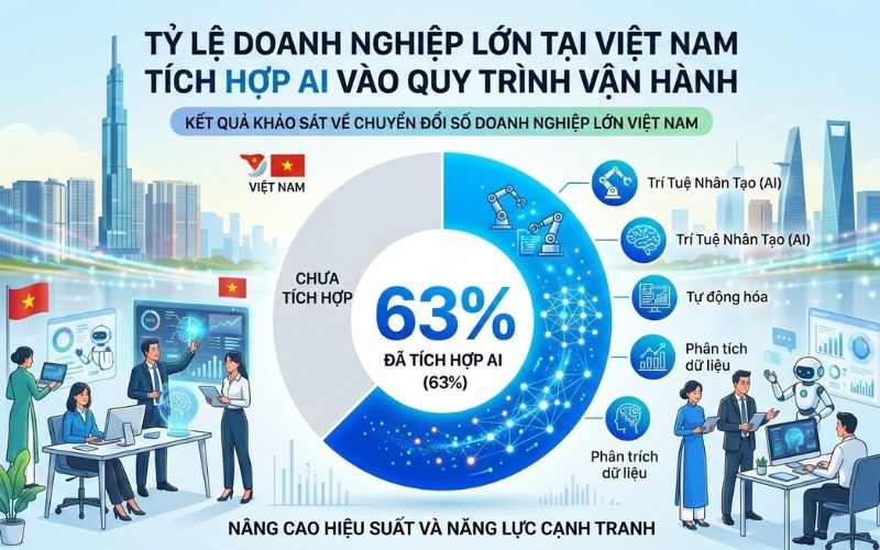 Doanh nghiệp lớn tại Việt Nam tích hợp AI vào quy trình vận hành