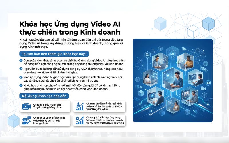 Tổng quan về khóa học Ứng dụng Video AI thực chiến kinh doanh