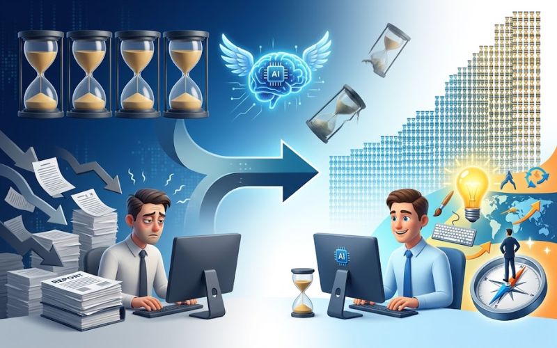 Tiết kiệm thời gian khi ứng dụng AI trong công việc